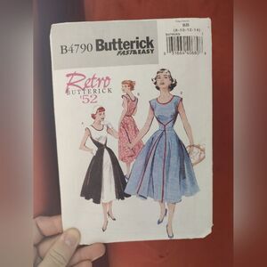 Butterick B4790 Misses RETRO 1952 - 2 Style Wrap Dress Pattern Sz 8-14 UNCUT FFO